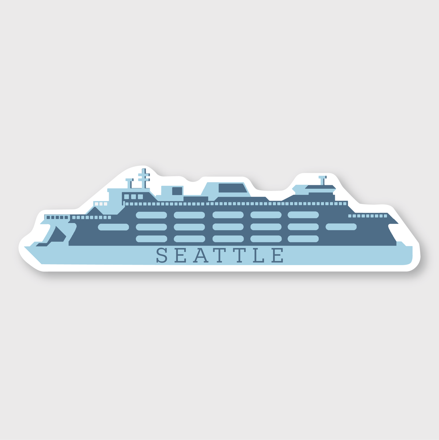 Seattle Blue Ferry Sticker