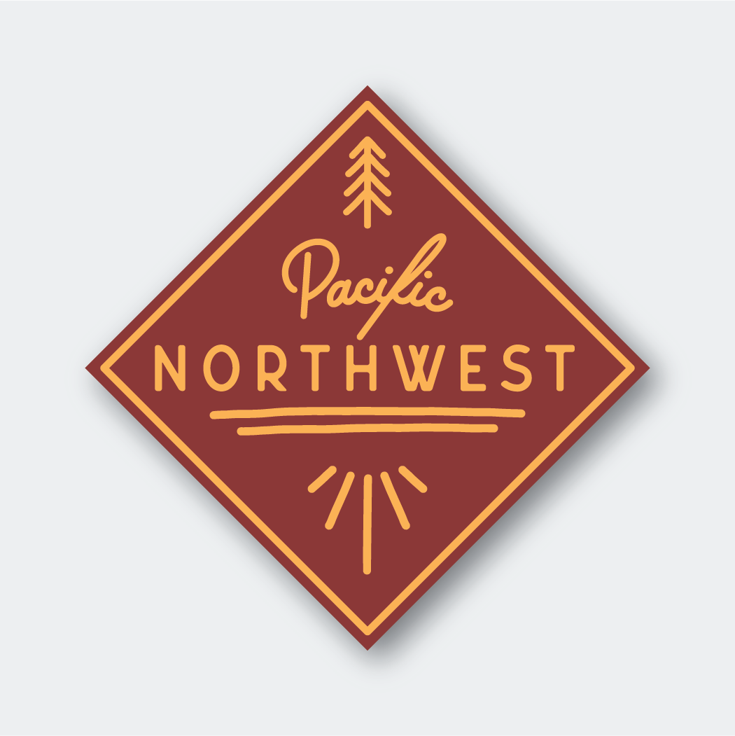 PNW Square Sticker