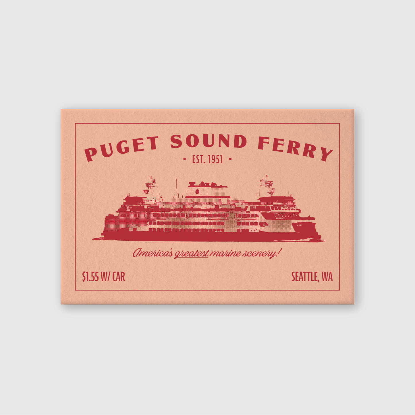 Puget Sound Ferry Postcard