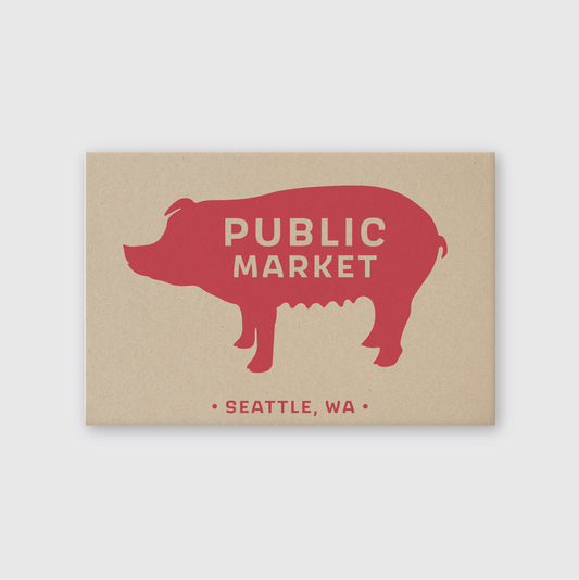 Public Market Pig Postcard