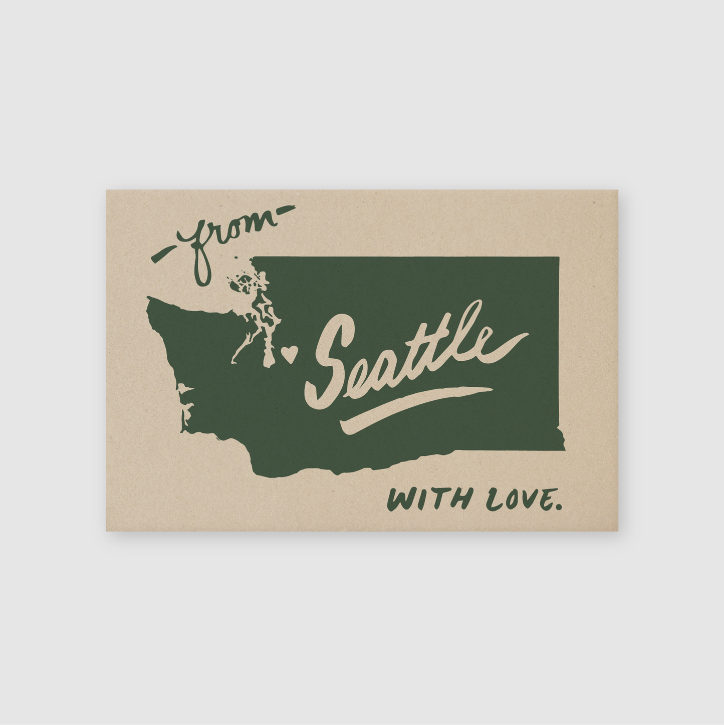 With Love From Seattle Postcard