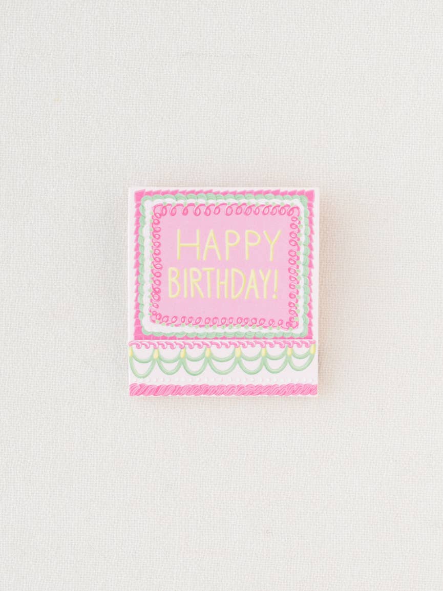 Happy Birthday Vintage Cake Matchbook