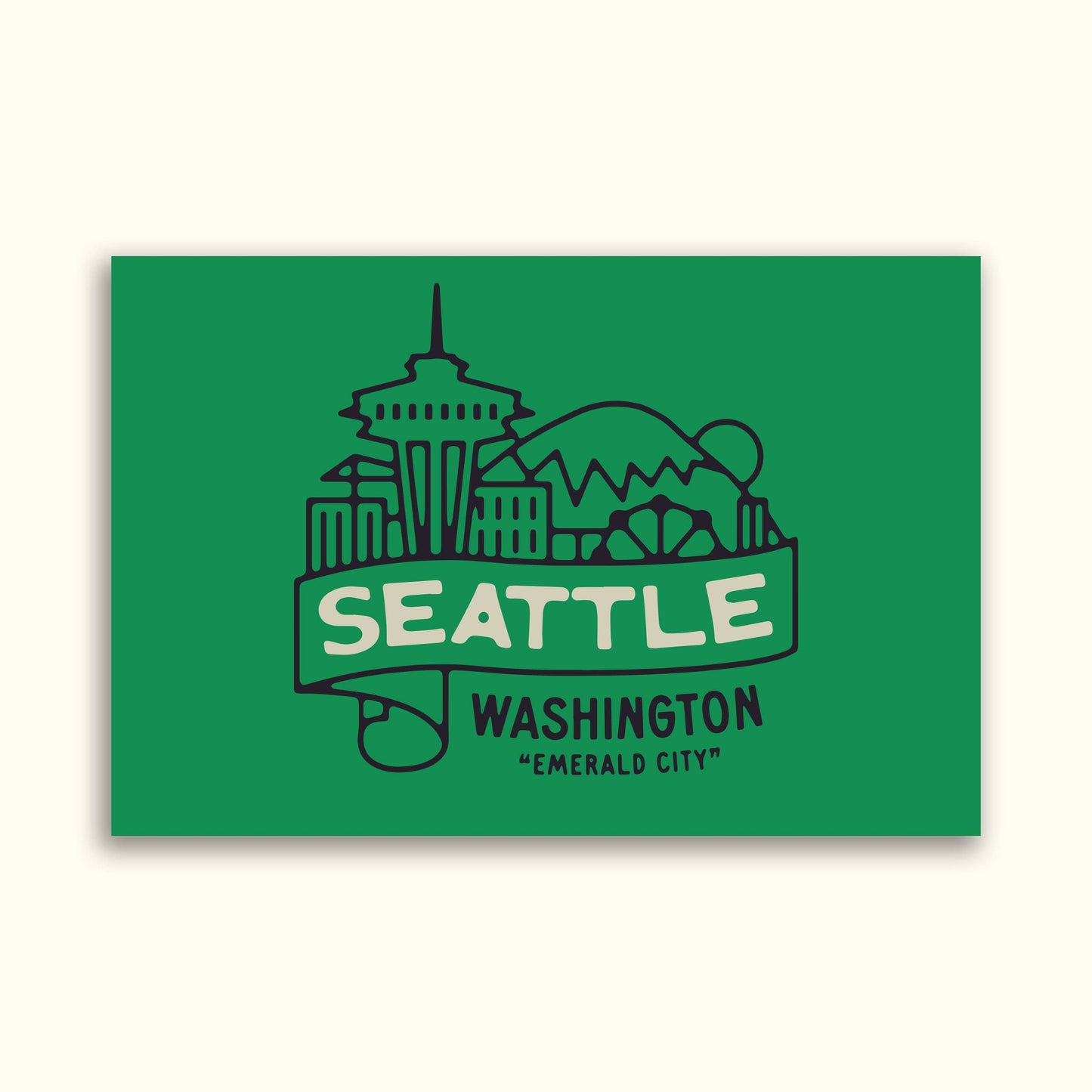 Emerald City Skyline Postcard