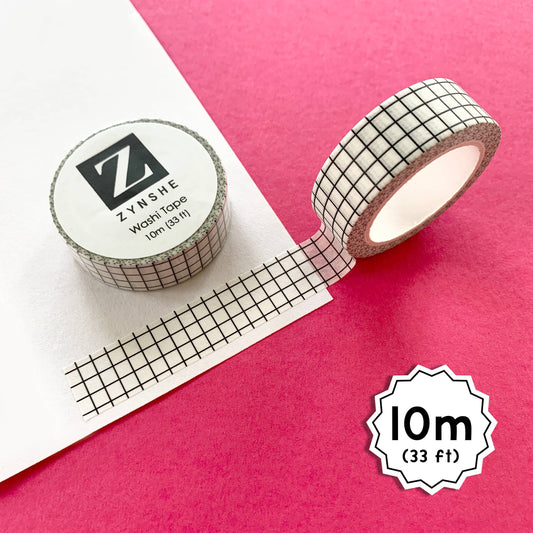 Washi Tape - Black & White Grid